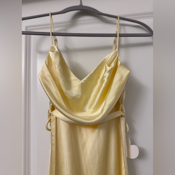 Butter Yellow, Soft Satin Everleigh Dress from Oh Hello! Boutique - Size XS - Picture 5 of 9